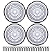 Dilwe RC Tires for HSP/redcat/traxxas/hpi / TRX4 / SCX10, 4PCS 12-Hole Drift Tires RC Crawler beadlock Wheel hubs 12-Hole Metal Wheel hubs with 20x Matching Screws RC Car Parts(Silver)