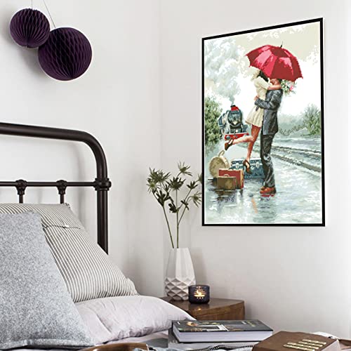 cukol cukol Couple Cross Stitch Kits for Adults Easy Counted Pre Printed Stamped Cross Stitch Kit for Adult UK 11ct 11 Count Crossstitch Patterns Set - Image 2