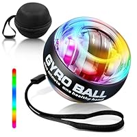 TOVE KNIGHTY Gyroball,Handgelenktrainer-Ball,Handgelenkstärker,6-stufiger Widerstands/Lichtsteuerung,Gyroskopischer Unterarm-Trainer,Gyro-Ball zur Stärkung von Armen, Fingern,Handgelenkknochen und M