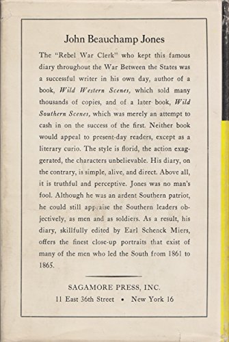 A rebel war clerk's diary B0007DO1PU Book Cover