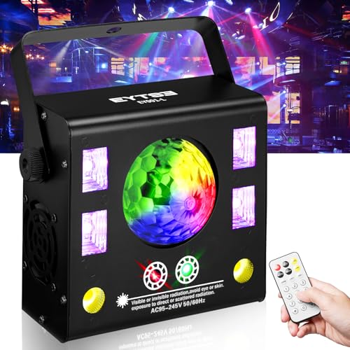 EYTSE Party Lights, 4 in 1 DJ Disco Ball Lighjt Sound Activated RGB Color LED Strobe Stage Laser...