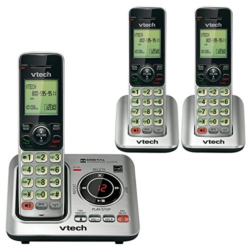 Vtech teléfono inalámbrico con 3 auriculares