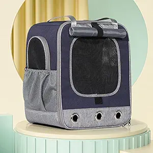 CALANDIS Pet Dog Cat Carrier Backpack Breathable for Outdoor Use Navy