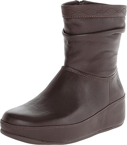 FitFlop Women's Zip Up Crush Leather Snow Boot