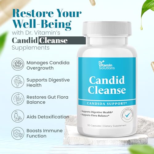 Candid Cleanse Supplement with GLP-1 Support - Oregano Leaf, Caprylic Acid & LactoSpore | Candida Support Pills for Digestive Health | Candida Cleanse Detox for Women & Men | 30 - Thumbnail 4