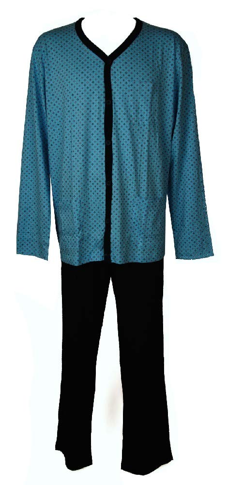 Pyjamas ouvert coton boutons Ragno homme U090N6 en maille premium thermo-régulatrice