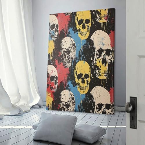 Impression sur toile squelette tableau décoration murale maison