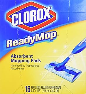 Clorox ReadyMop Absorbent, 16 Refill Mopping Pads, 8.5" x 10.5"