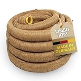 Drainagerohr DN50 10m mit Kokosummantelung – perforiertes PVC Sickerrohr...