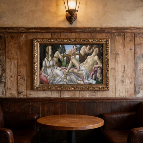 Toile Venus et Mars de Botticelli tableau encadré 50x75 cm