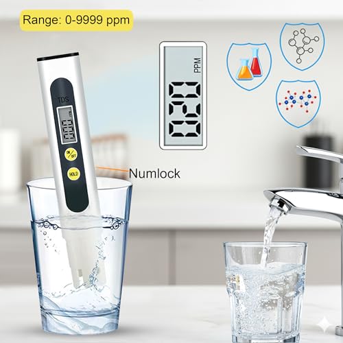 Image of GLUN Pre-Calibrated Pen Type Digital LCD TDS Meter Tester for Water Quality Testing (Ppm)