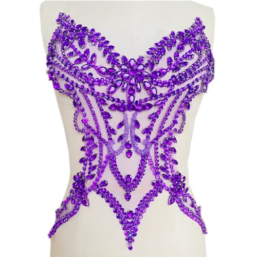 Patchs en strass à coudre vêtement customisation et application robe de mariée - 2