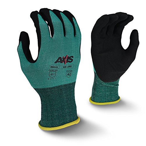 Radians RWG533M Axis Cut Protection Level A2 Foam Nitrile Coated Gloves, Pair, Medium (Pack of 12)