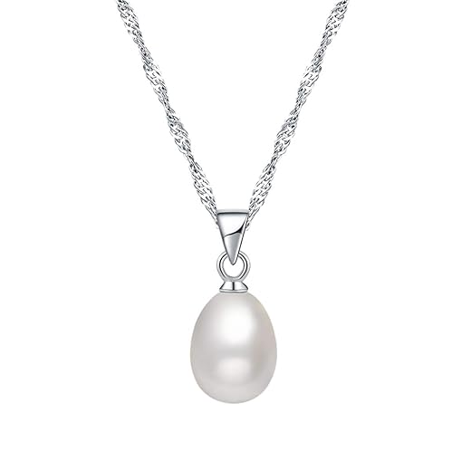 S925 Drop-Shape Freshwater Pearl Pendant