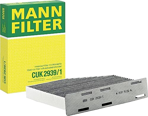 MANN-FILTER CUK 2939/1 Cabin Air Filter - Pollen Filter with Activated Carbon - For right-hand drive vehicles for Cars + Transporters
