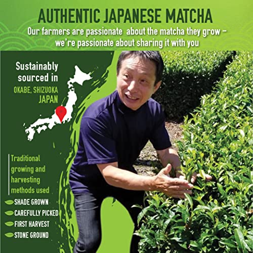 Premium Japanese Ceremonial Matcha Green Tea Powder - 1st Harvest HIGHEST Grade - USDA & JAS Organic - From Japan - Perfect for Starbucks Latte, Shake, Smoothies & Baking (3.52oz / 100g) Premium Japanese Ceremonial Matcha Green Tea Powder - 1st Harvest HIGHEST Grade - USDA & JAS Organic - From Japan - Perfect for Starbucks Latte, Shake, Smoothies & Baking (3.52oz / 100g)