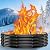 60IN Heavy Duty Fire Pit Ring for Outside - Large Wood Burning Fire Pits&Outdoor Fireplace,High Heat Resistant,12''Raised,Galvanized Steel Bonfire Pit Portable for Camping,Backyard,Patio