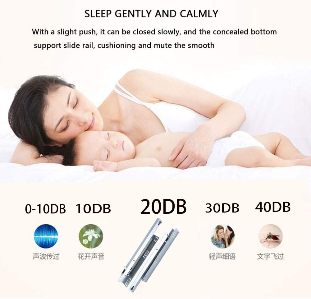 Corredores de cajones resistentes de 450 mm con rodamientos de rodillos silenciosos y amortiguador de amortiguación, soporta 50 kg de deslizamiento suave para un almacenamiento eficiente y soluciones