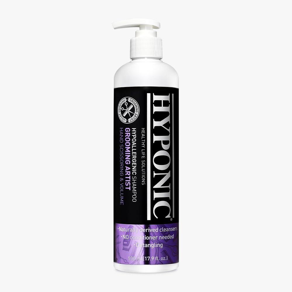 HYPONIC Grooming Artist Shampoo - Hypoallergenic Pet Shampoo for Groomers (Hand Scissoring & Volume 530ml)