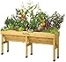 Produktbild VegTrug® Hochbeet Wall Hugger - platzsparender Pflanzkasten für Balkon & Terrasse 310 L Volumen inkl. Pflanzvlies - Frühbeet ergonomische V-Form für Gemüse Kräuter Blumen - Natur 183x46x80 cm