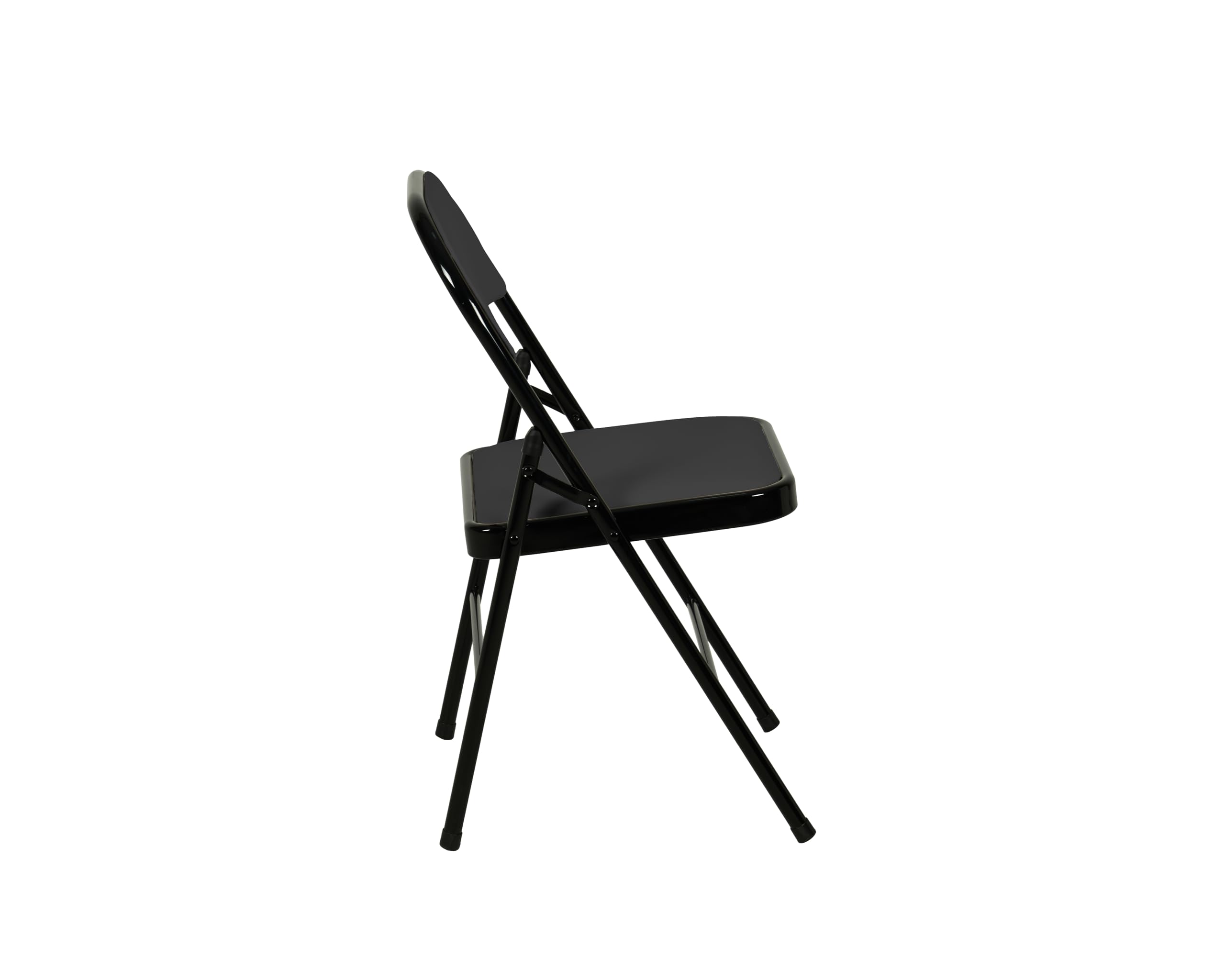 Lot de 2 chaises Pliantes Confortables rembourrées en PVC - Noir