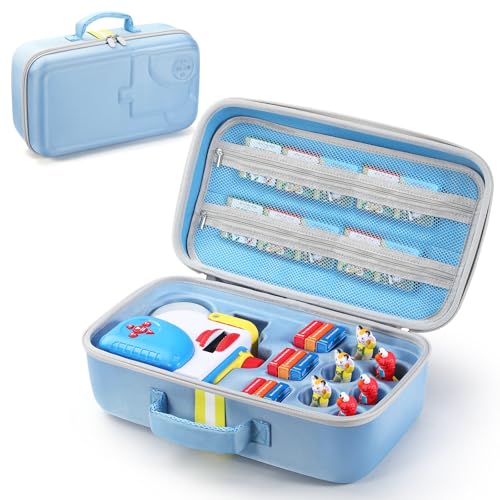 Image of PISOSN Carrying Case Compatible with Little Tikes Story Dream Machine Starter Set, Portable Storage Case for Books, Character and Other Accessories (Blue)