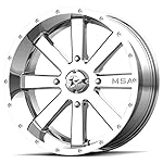 Bundle-9-Items-MSA-Chrome-Flash-18-UTV-Wheels-33-MotoClaw-Tires-4x137-Bolt-Pattern-12mmx15-Lug-Kit
