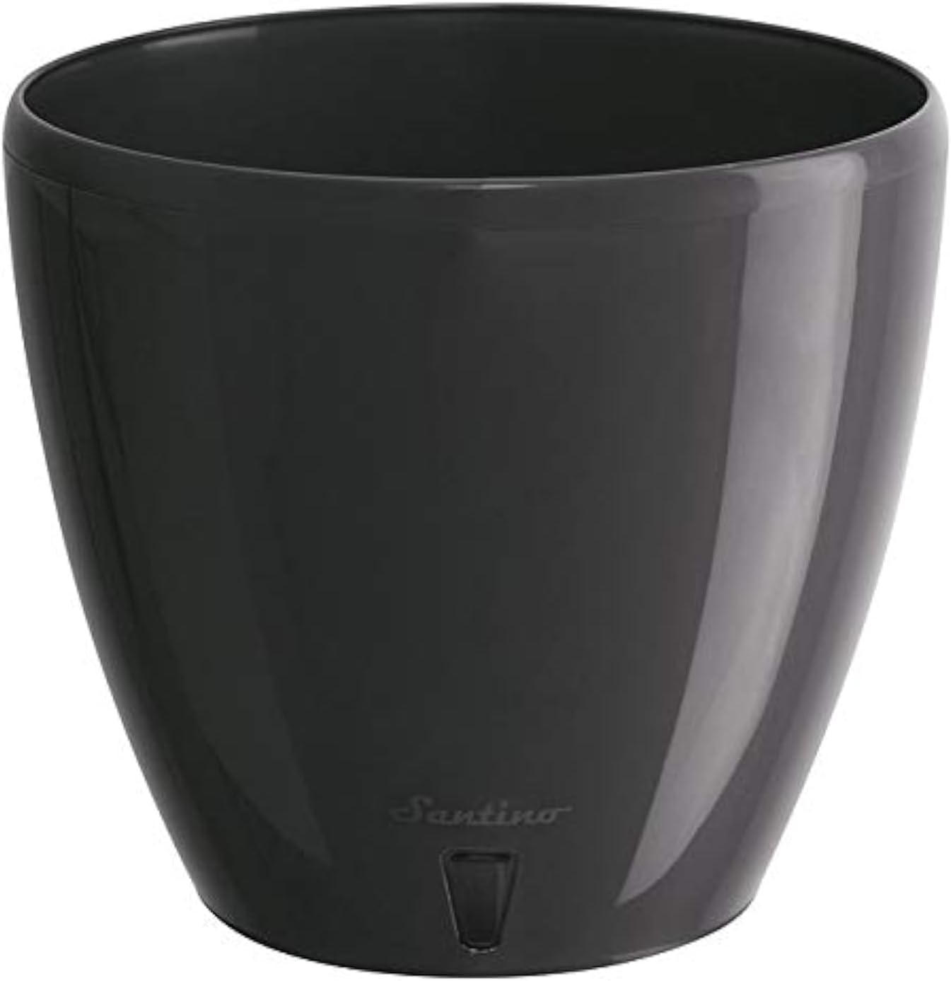 Santino 6.7 Inch Deco Self Watering Pots for Indoor Plants in White (Set of 3) - Decorative Flower Pot with Water Level Indicator and Drainage Cartridge for All House Plants, Flowers and Herbs