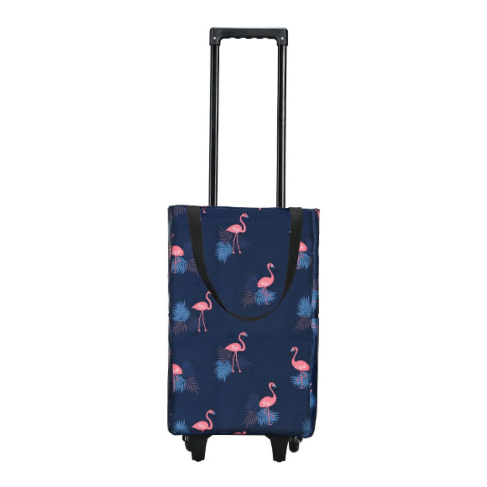 Eco Chic Faltbare Einkaufstasche – Flamingo Design, Blau, Wasserdichtes Ripstop-Nylon, Bis 15 Kg Tragbar