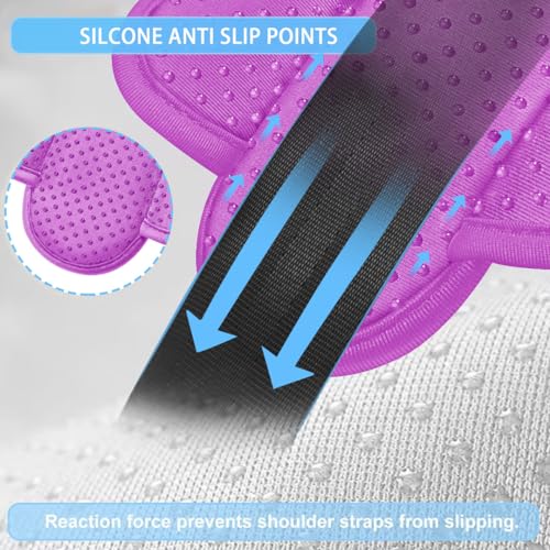 Image of ZINZ 2-Pack Universal Shoulder Pad with Ultra Thick Cushion for Bag Luggage Bag Crossbody, Plus Long & Anti-Slip & Breathable,Purple