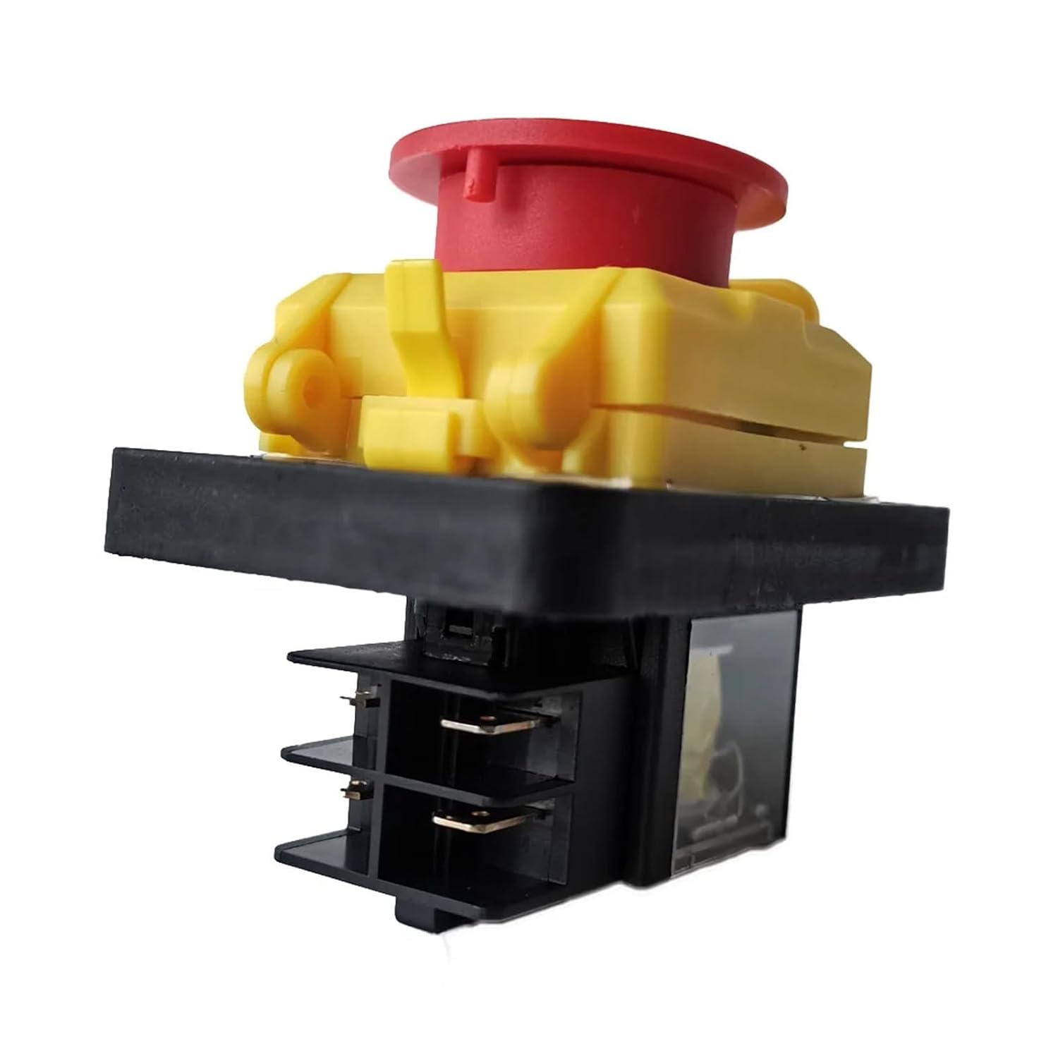 ElectronicSwitch Emergency Stop Switch KJD12 Electromagnetic 4Pins Pushbutton Switches for Electrical Carpentry Tools 16A AC 220-240V