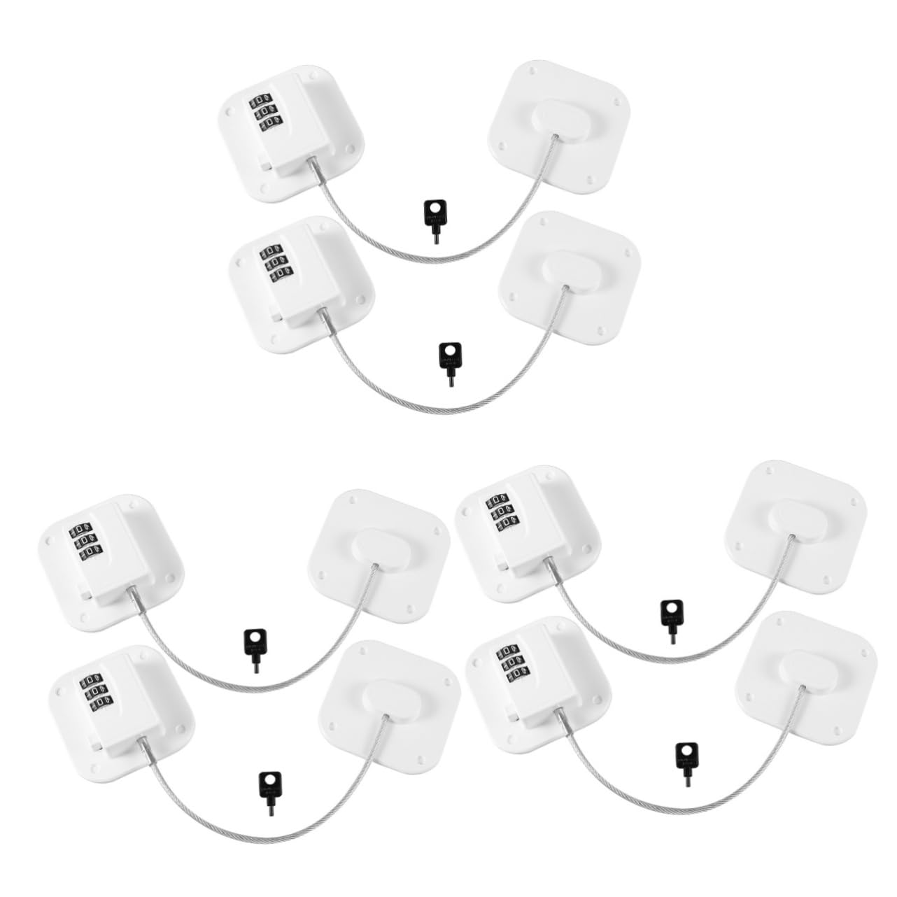 ibasenice 6pezzi Serratura Di Sicurezza Per Frigorifero Da Facile Installazione Design Elegante Protezione Per Materiali Resistenti e Durevoli