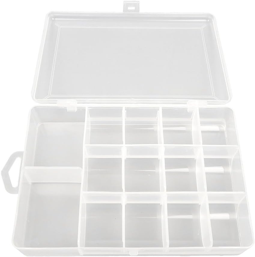 BOX022 Clear Beads Tackle Box Fishing Lure Jewelry Nail Art Small Parts Display Plastic transparent Case Storage Organizer Containers kisten boxen boite
