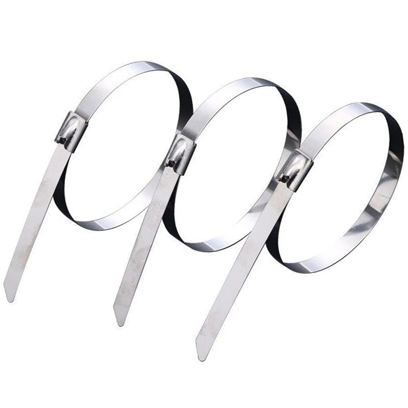 Metal Cable Ties Stainless Steel Cable Ties Metal Zip Tie Straps Multi-Purpose Heavy Duty Self-Locking Fastening Rings(4.6x150mm,40PCS)
