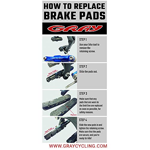 Gray Road Bike Brake Pads For Carbon Wheels #TOP3