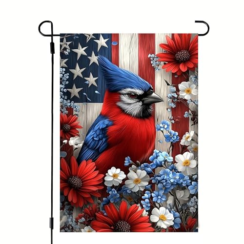 Drapeau Jardin 4 Juillet Patriotique 12x18 po Recto-Verso