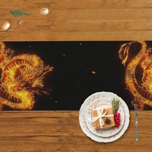 Chemin de table de Noël 35x152 cm avec pompon pour déco de cuisine - 6