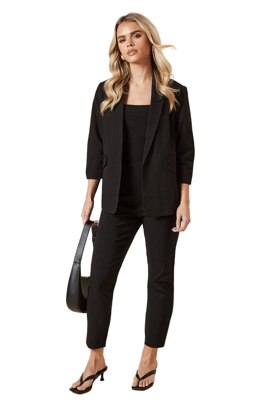Dorothy Perkins Petite Bengaline Skinny Trouser, 14, Black