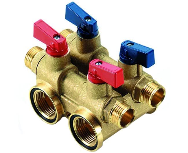 Collettore 2 Vie Caldo + 2 Vie Freddo 1/2" X 16 In Ottone Tiemme
