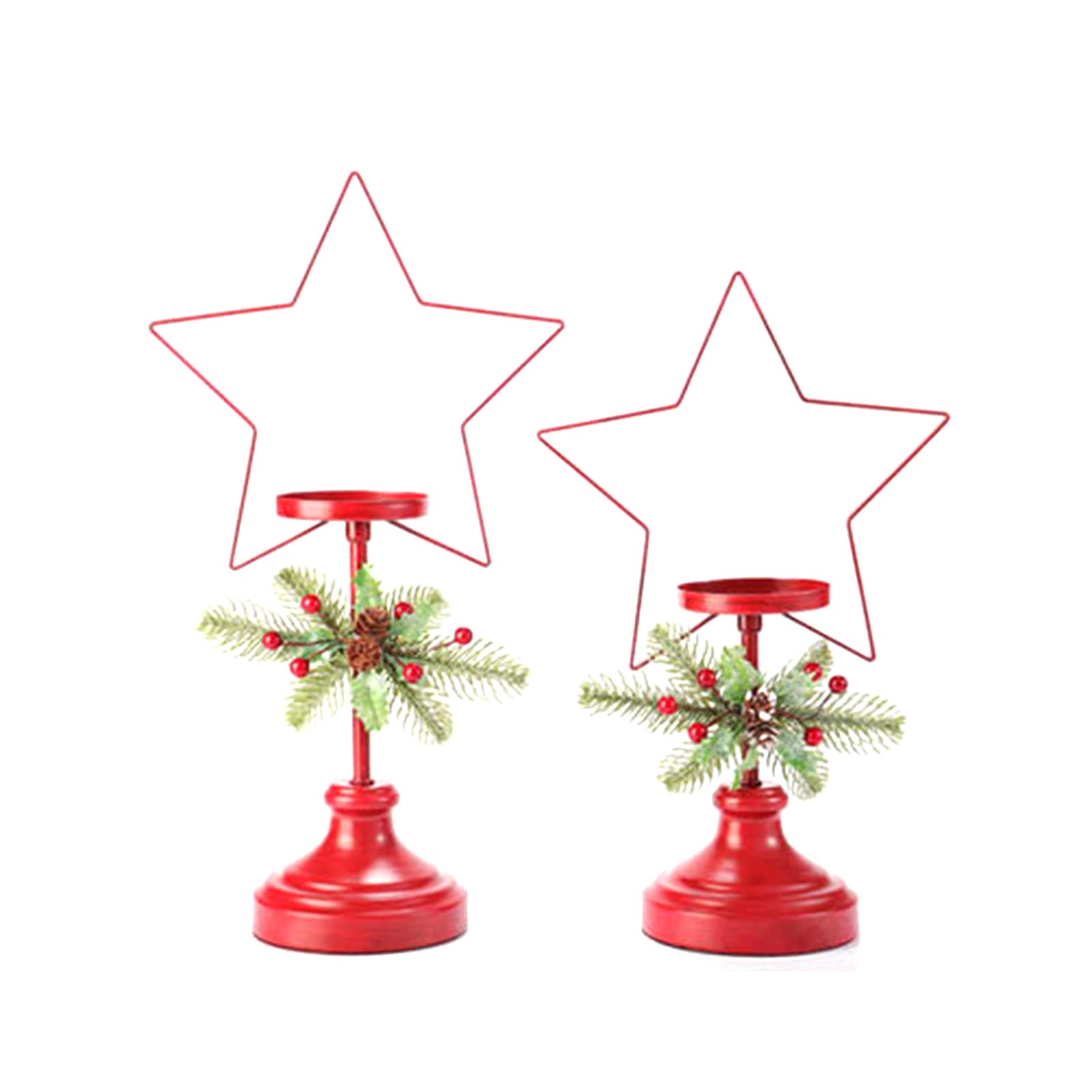 Elnwnnkc Christmas Holder Nordic Decor Candlestick Home Living Room Bedroom Decoration Wedding Decor Baking Paint Wrought Iron Holder Tabletop Ornament Home Photo Prop