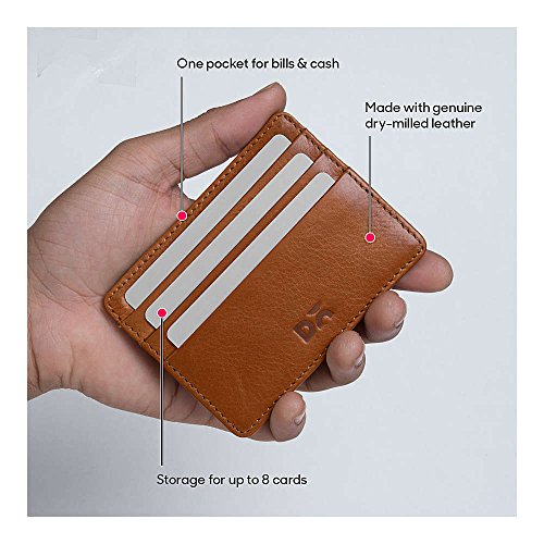 DailyObjects Slim Skinny Fit Card Wallet for Men and Women | Genuine Leather | Credit/Debit Card Holder | 3 Slots for Cash, Card & IDs | Stylish Pocket Purse | Money Organiser 3 51mVGjHVCPL
