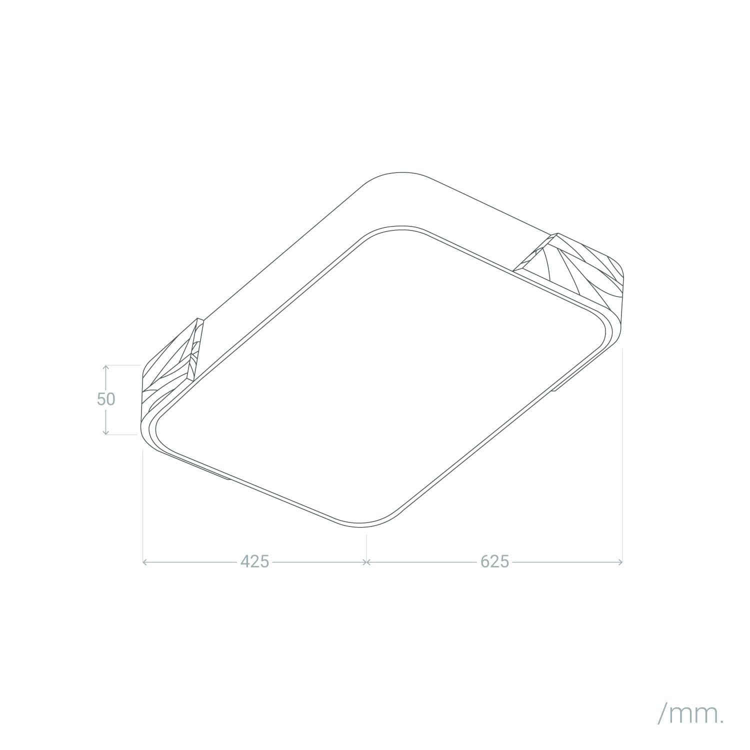 LEDKIA Plafón LED 30W Rectangular Madera y Aluminio 625x425 mm CCT Seleccio | Temperatura de Color Seleccionable | Dimensiones 625x425 mm | Iluminación 2400 lm | Negro; Metal; Madera