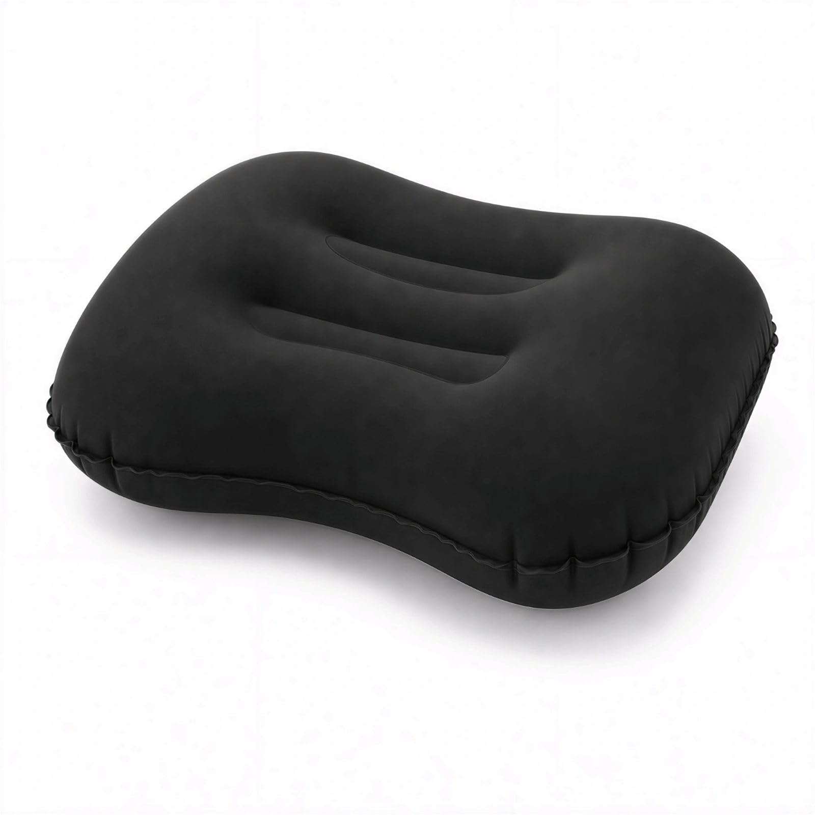 Boyfield Camping Pillow Inflatable Pillow for Travel & Backpacking, Ultralight Blow Up Pillow with Ergonomic Neck Support, Compact Travel Pillow for Beach & Hiking (Black)