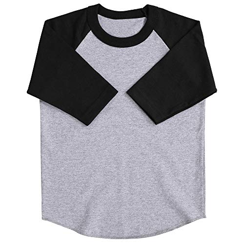 Ma Croix Kids Baseball Raglan 3/4 Sleeve Casual Cotton Shirt Active Lightweight Tee