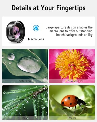Image of Evil eye 10X Macro Phone Lens Kit for Smartphone with Universal Clip, Professional Macro Photography Lens for iPhone, Samsung and Most of Android Smartphone