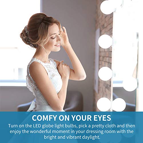 Vanity Light Bulb 5000K Daylight 8 Pack G25 LED Globe Light Bulb for Bathroom Vanity Mirror Decorative,E26 Medium Base,Hansang 5W 60W Incandescent Equivalent,500LM,Non-dimmable