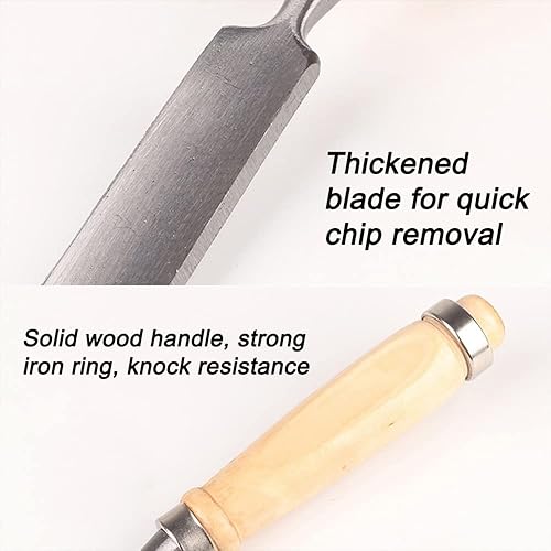 Miniatura 3 de Juego de cinceles de grabado de carpintero, cincel semicircular para carpintería, cincel tallado de acero al cromo vanadio, carpintero de madera,