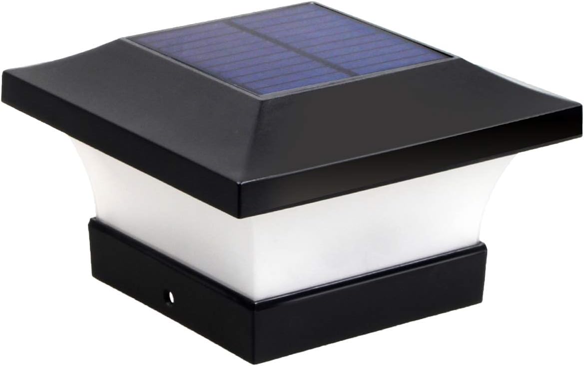 ILIKEPOW Solar LED Post Lights Waterproof Garden Outdoor Post Cap Lamp
