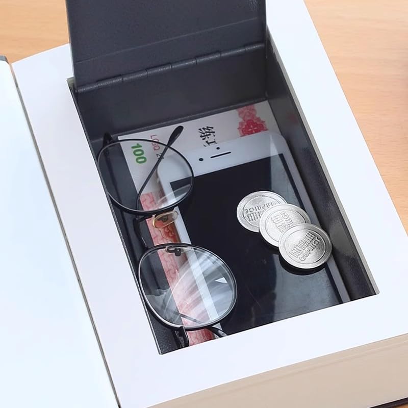 Hidden Safe, Book Safe with Key Lock,Mini Simulation Book Safe Storage Box Money Cash Jewelry Security Lock Case with Keys - Image 2