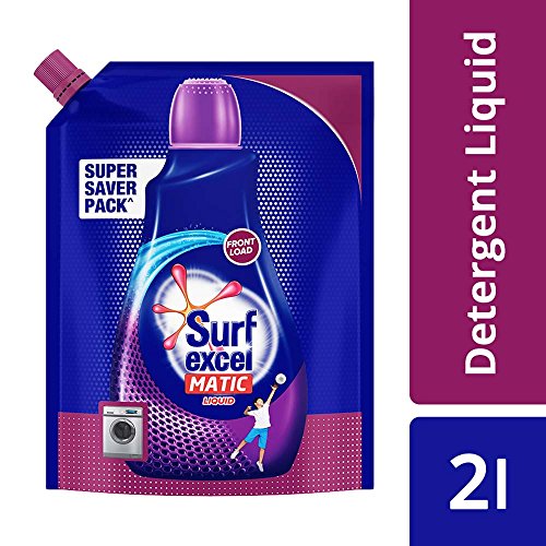 Image of Surf Excel Front Load Matic Liquid Detergent Pouch - 2 L & Top Load Detergent Powder, 2 Kg